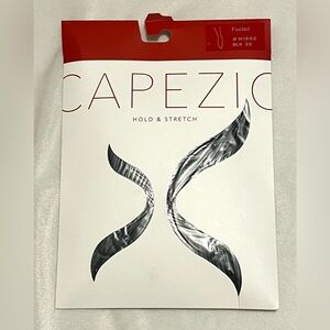 Capezio Semi-Opaque Black Footed Hold & Stretch Tights New NWT Size 2X